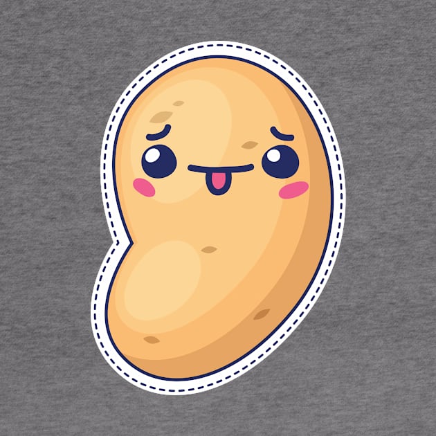 Cute Japanese Potato - Anime Style Kawaii Food by PerttyShirty